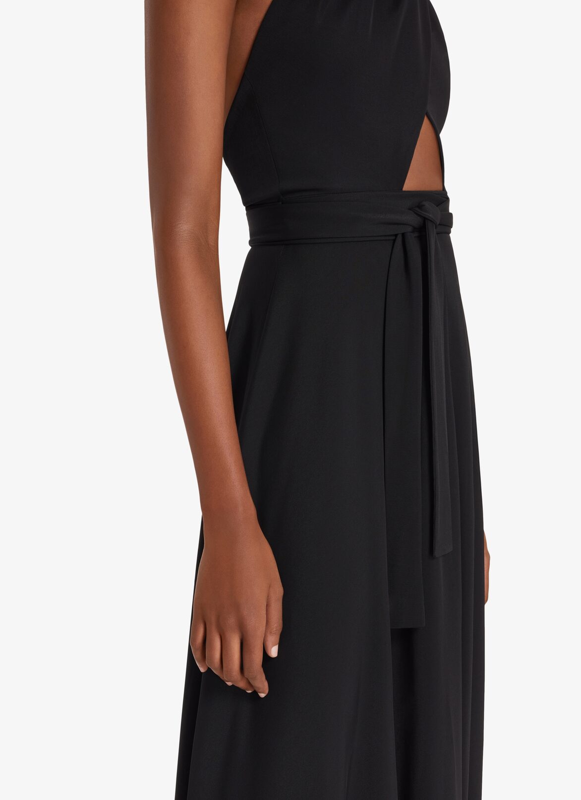 Fluid wrapped Black dress ALAÏA BLACK FLUID WRAPPED BLACK DRESS